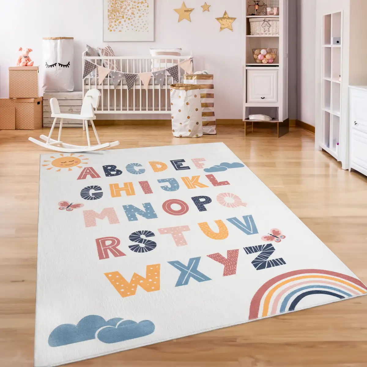 Детский ковер Paco Home "Eliz 394", прямоугольный, короткий ворс, игровой коврик, алфавит и радуга 200х280 см, цвет Mehrfarbig
Детский ковер Paco Home "Eliz 394", прямоугольный, короткий ворс, игровой коврик, алфавит и радуга 200х280 см, цвет Mehrfarbig