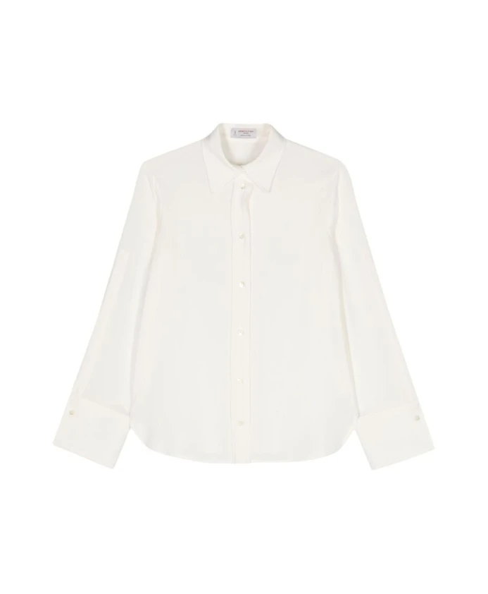 Рубашка кремово-белого цвета с манжетами на пуговицах Alberto Biani, белый
Рубашка кремово-белого цвета с манжетами на пуговицах Alberto Biani, белый