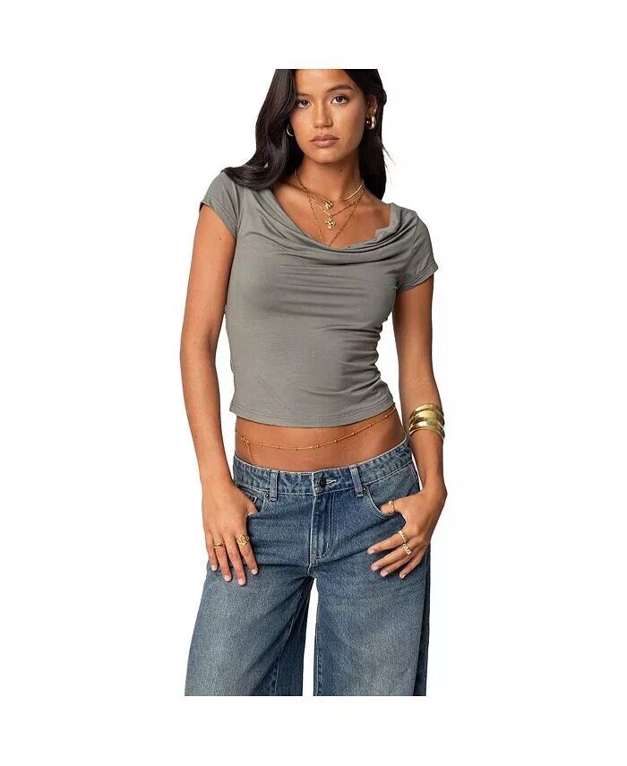 Женский топ с воротником-хомутом Javi Edikted, серый
Женский топ с воротником-хомутом Javi Edikted, серый