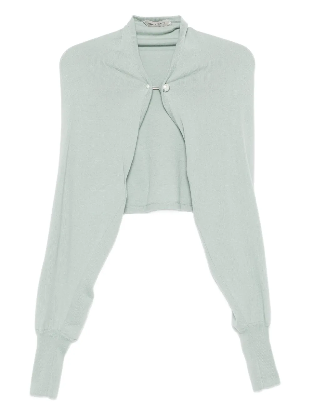 Укороченный кардиган на пуговицах Alberta Ferretti, зеленый
Укороченный кардиган на пуговицах Alberta Ferretti, зеленый