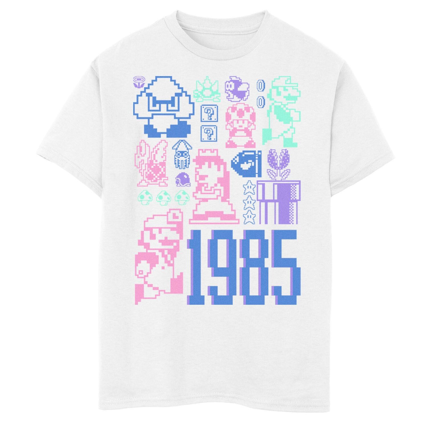 Футболка с графикой в стиле пиксель-арт для мальчиков 8–20 лет, Nintendo Super Mario, посвященная 35-летию 1985 года Licensed Character, белый
Футболка с графикой в стиле пиксель-арт для мальчиков 8–20 лет, Nintendo Super Mario, посвященная 35-летию 1985 года Licensed Character, белый