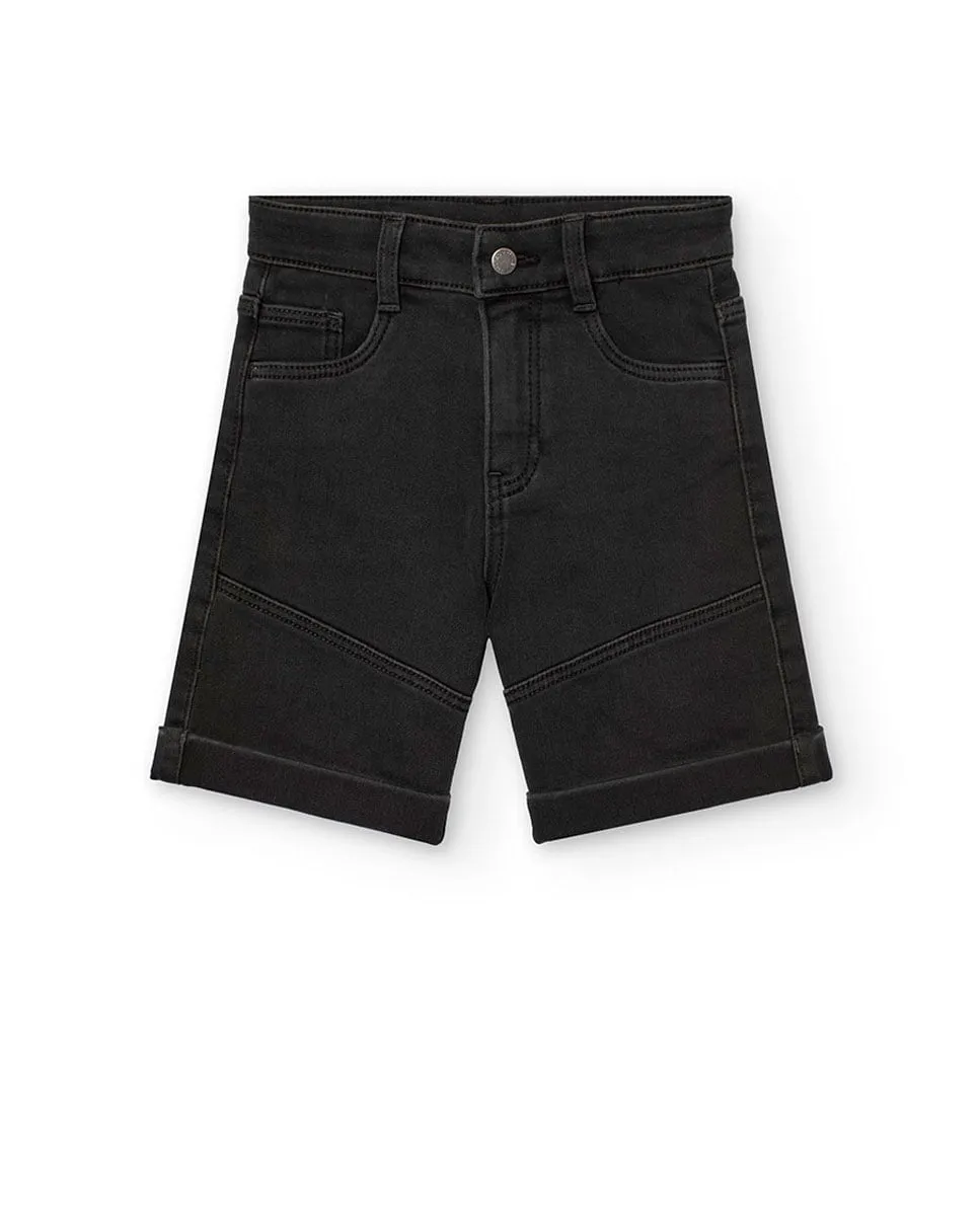 Бермуды детские с пятью карманами и шлёвками на поясе Boboli, черный
Бермуды детские с пятью карманами и шлёвками на поясе Boboli, черный
