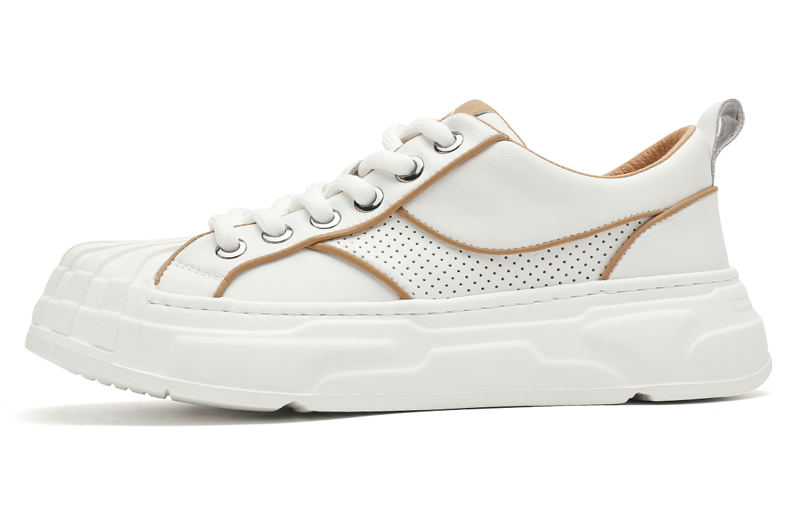 Стильные скейтерские кроссовки мужские бело-абрикосовые TRUMPPIPE
Стильные скейтерские кроссовки мужские бело-абрикосовые TRUMPPIPE