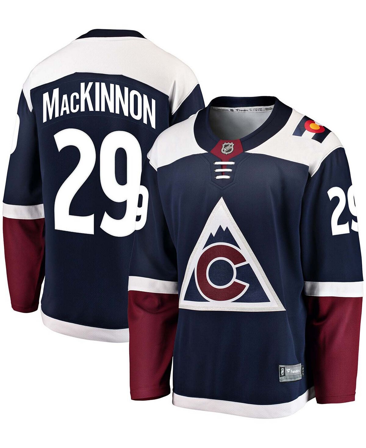 Мужская темно-синяя майка игрока Nathan MacKinnon Colorado Avalanche Alternate Breakaway Player Fanatics
Мужская темно-синяя майка игрока Nathan MacKinnon Colorado Avalanche Alternate Breakaway Player Fanatics