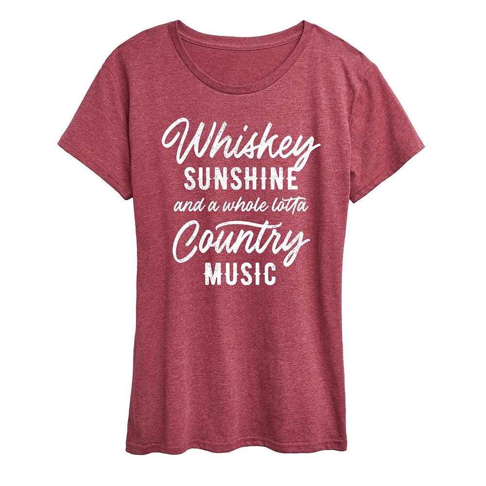 Женская футболка с графическим рисунком Whisky Sunshine Country Music, цвет Heather Dark Red
Женская футболка с графическим рисунком Whisky Sunshine Country Music, цвет Heather Dark Red