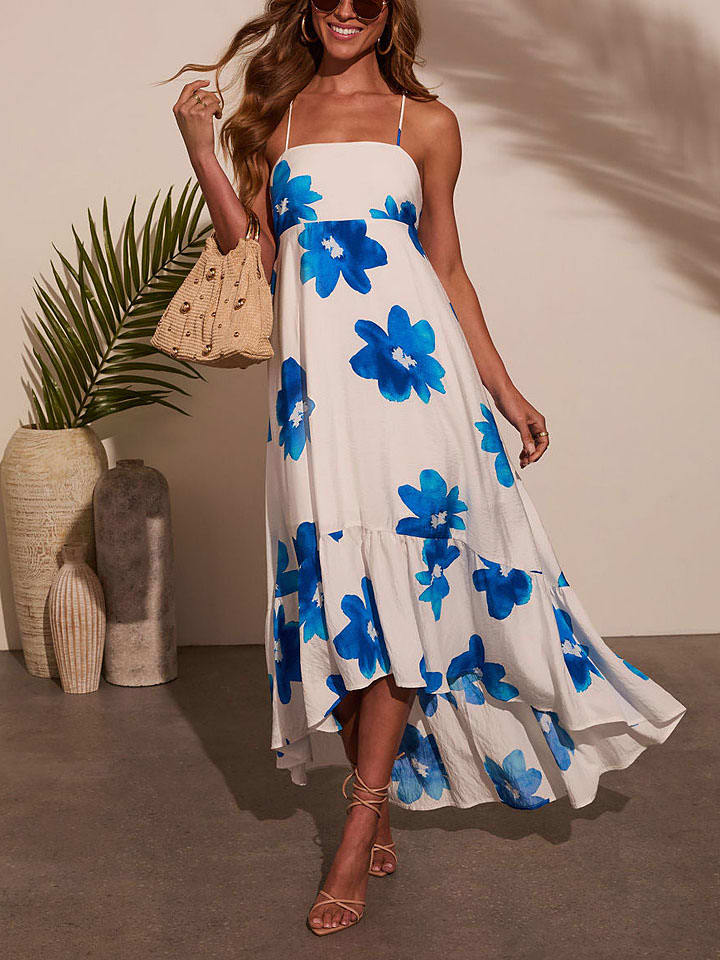 Длинное платье Milan Kiss, белый/синий 
Длинное платье Milan Kiss, белый/синий