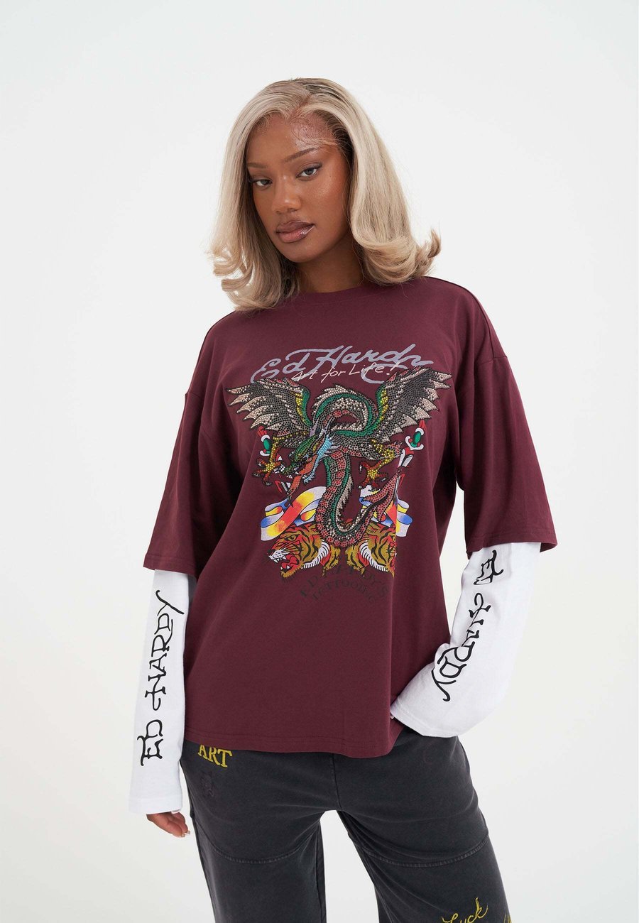 Топ Ed Hardy FLYING DRAGON DOUBLE SLEEVE, Burgundy/Bordeaux
Топ Ed Hardy FLYING DRAGON DOUBLE SLEEVE, Burgundy/Bordeaux