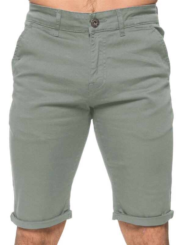 Мужские шорты-чиносы узкого кроя стрейч Enzo, серый 
Мужские шорты-чиносы узкого кроя стрейч Enzo, серый