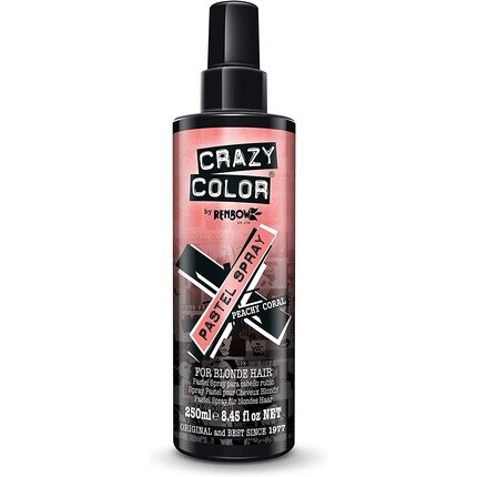 Пастельный спрей для волос Персиковый Коралл 250мл, Crazy Color
Пастельный спрей для волос Персиковый Коралл 250мл, Crazy Color
