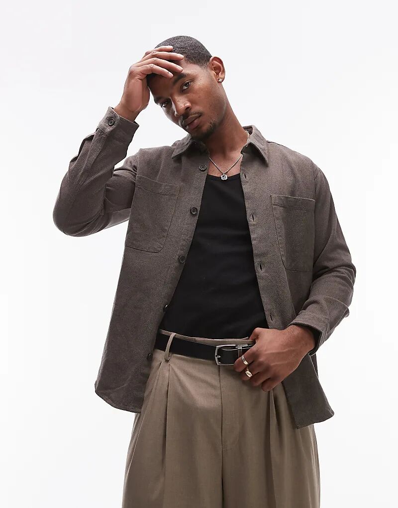 Рубашка свободного кроя с карманами коричневого цвета Selected Homme
Рубашка свободного кроя с карманами коричневого цвета Selected Homme