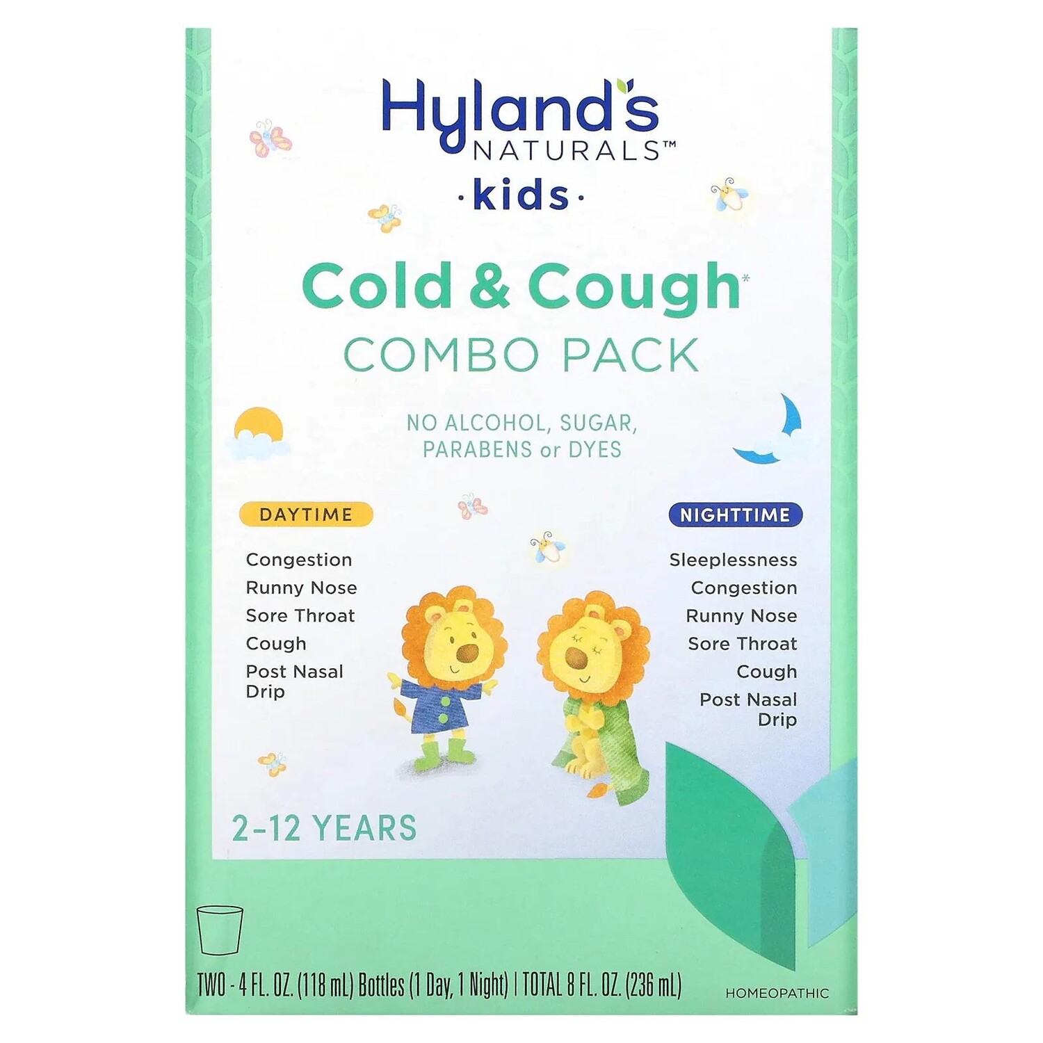 Hyland's Naturals Для детей 2-12 лет от простуды и кашля днем и ночью экономичная упаковка из 2 бутылочек по 4 ж. унц. (118 мл)
Hyland's Naturals Для детей 2-12 лет от простуды и кашля днем и ночью экономичная упаковка из 2 бутылочек по 4 ж. унц. (118 мл)