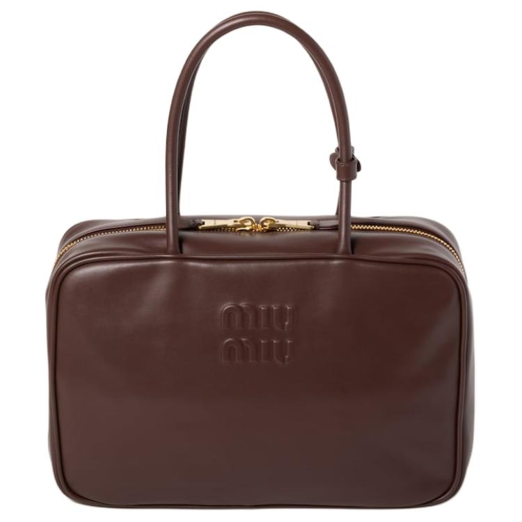 MIU MIU Кожаная дорожная сумка боулинг через плечо женская большая
MIU MIU Кожаная дорожная сумка боулинг через плечо женская большая