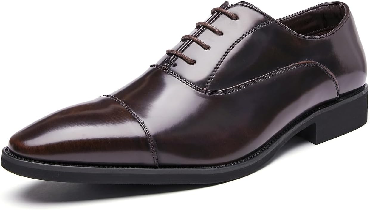 Мужские туфли с закрытым носком Cap Toe, оксфорды, лакированная кожа, для формальных мероприятий, деловых встреч, смокинга, повседневные, дерби, свадебные туфли для мужчин Santimon, коричневый
Мужские туфли с закрытым носком Cap Toe, оксфорды, лакированная кожа, для формальных мероприятий, деловых встреч, смокинга, повседневные, дерби, свадебные туфли для мужчин Santimon, коричневый
