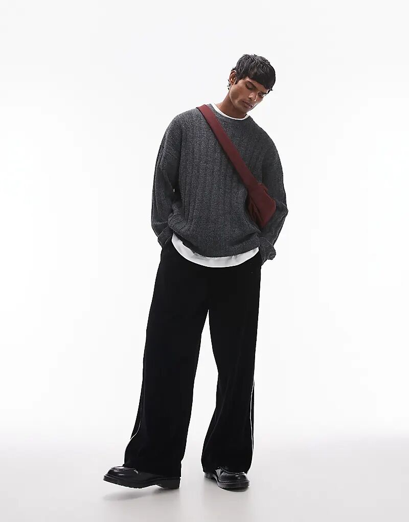 Свободный джемпер в рубчик в угольно-угольном цвете Topman
Свободный джемпер в рубчик в угольно-угольном цвете Topman