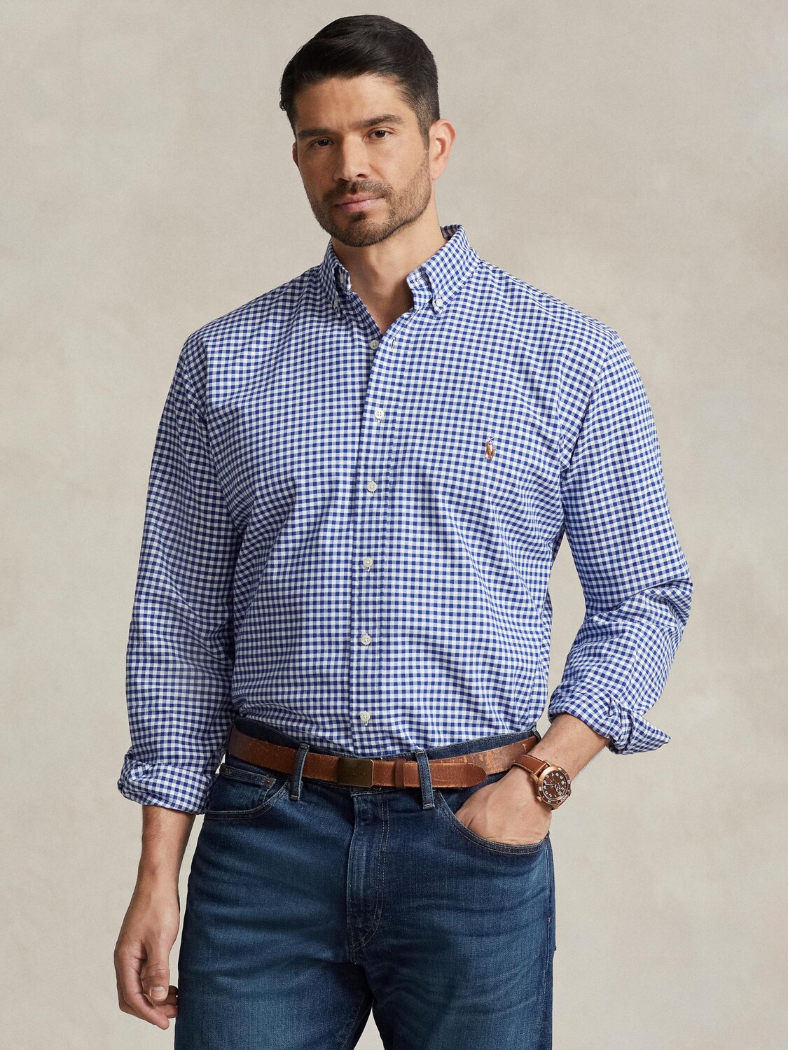 Оксфордская рубашка в мелкую клетку Polo Big & Tall Ralph Lauren, синий/б в клетку
Оксфордская рубашка в мелкую клетку Polo Big & Tall Ralph Lauren, синий/б в клетку