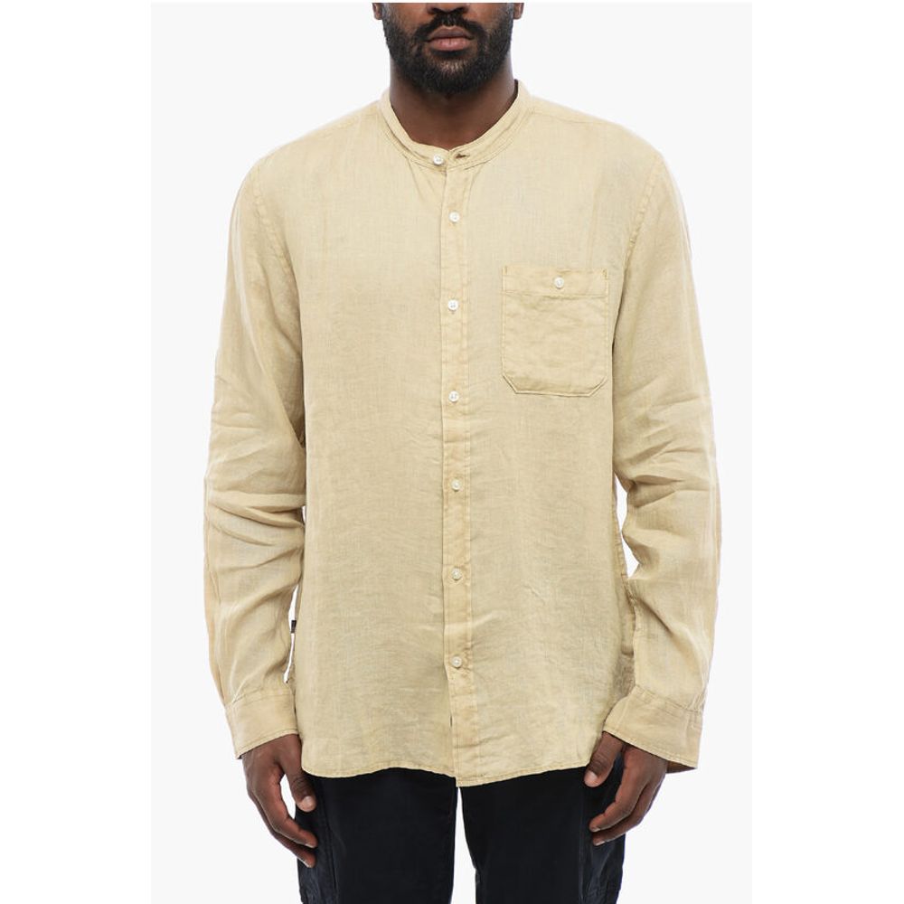 Корейская льняная рубашка с вырезом горловины Woolrich, Beige
Корейская льняная рубашка с вырезом горловины Woolrich, Beige