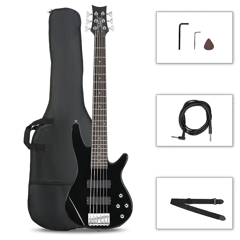 Басс гитара Glarry Black GIB Bass Guitar Full Size 6 String HH Pickup
Басс гитара Glarry Black GIB Bass Guitar Full Size 6 String HH Pickup