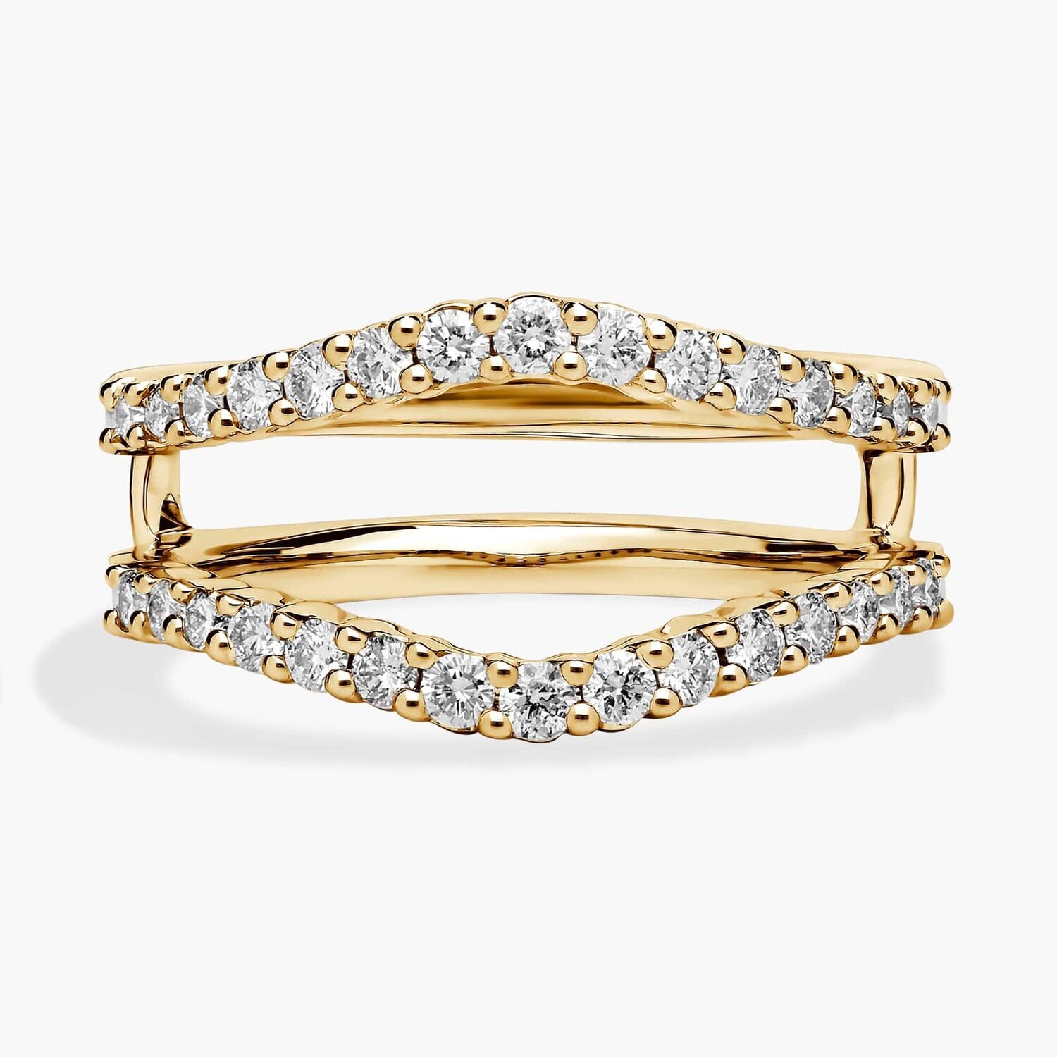 Кольцо с изогнутым паве из желтого золота 14 карат с бриллиантовой вставкой (1/2 карата). Blue Nile
Кольцо с изогнутым паве из желтого золота 14 карат с бриллиантовой вставкой (1/2 карата). Blue Nile