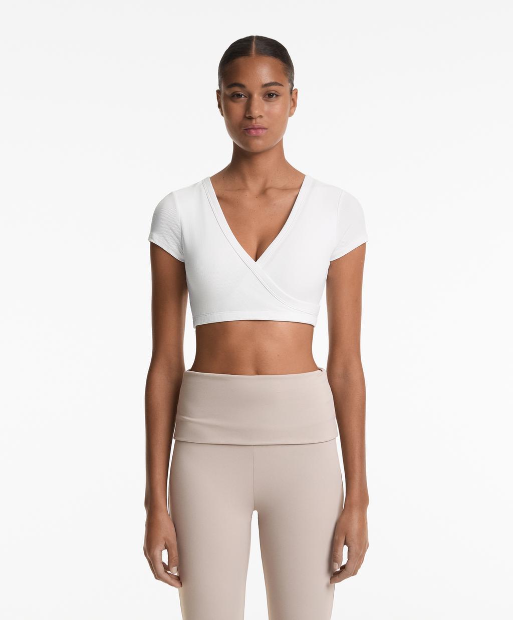 Перекрещивающаяся майка из ребристой модальной смеси Oysho, белый
Перекрещивающаяся майка из ребристой модальной смеси Oysho, белый