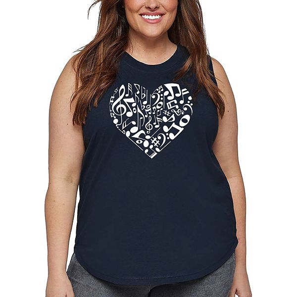 Женский топ plus size с принтом Word Art - Heart Notes La Pop Art, Navy
Женский топ plus size с принтом Word Art - Heart Notes La Pop Art, Navy