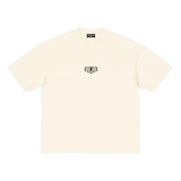 Футболка bb paris icon t-shirt medium fit 'light beige black' Balenciaga, бежевый 
Футболка bb paris icon t-shirt medium fit 'light beige black' Balenciaga, бежевый