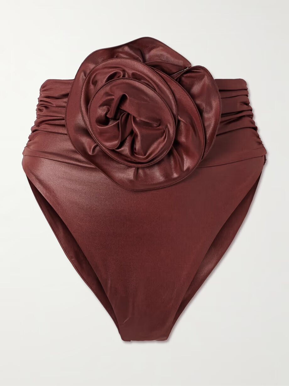 Трусики бикини со сборками и аппликациями Magda Butrym, коричневый
Трусики бикини со сборками и аппликациями Magda Butrym, коричневый