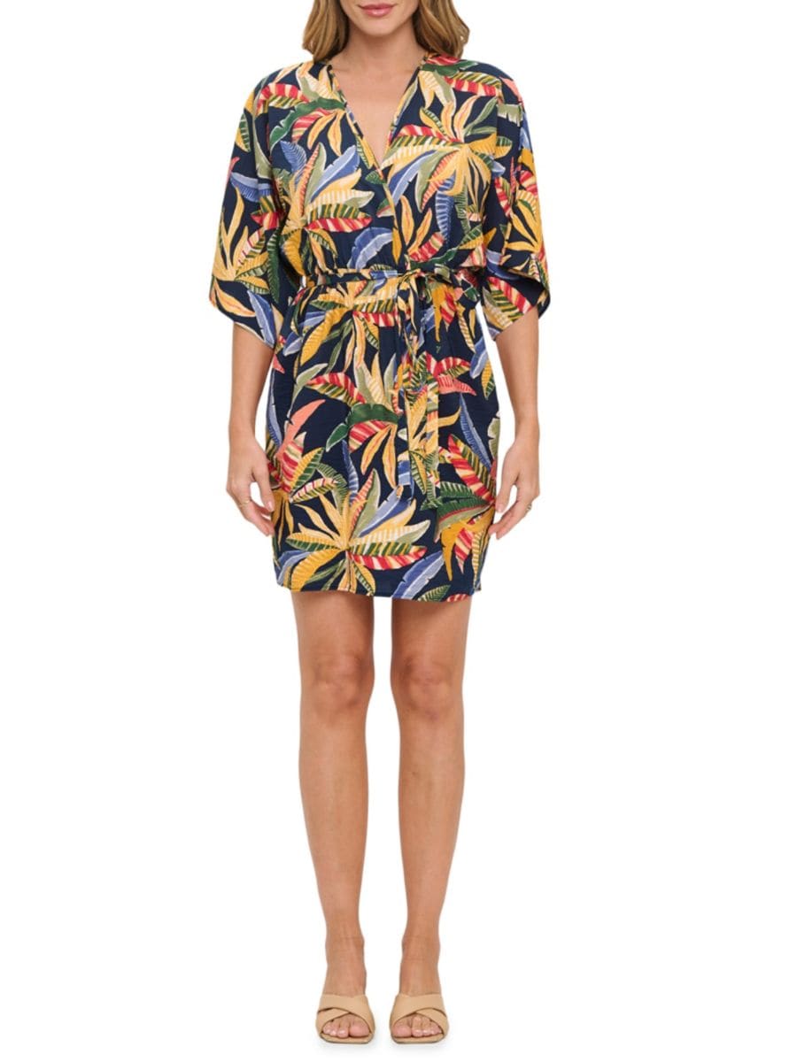 Мини-платье с тропическим принтом Renee C., темно-синий
Мини-платье с тропическим принтом Renee C., темно-синий