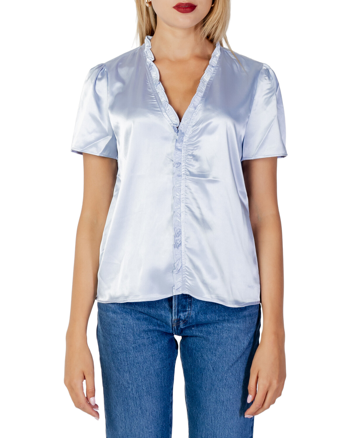 Блуза Vila Clothes с коротким рукавом, светло-голубой
Блуза Vila Clothes с коротким рукавом, светло-голубой