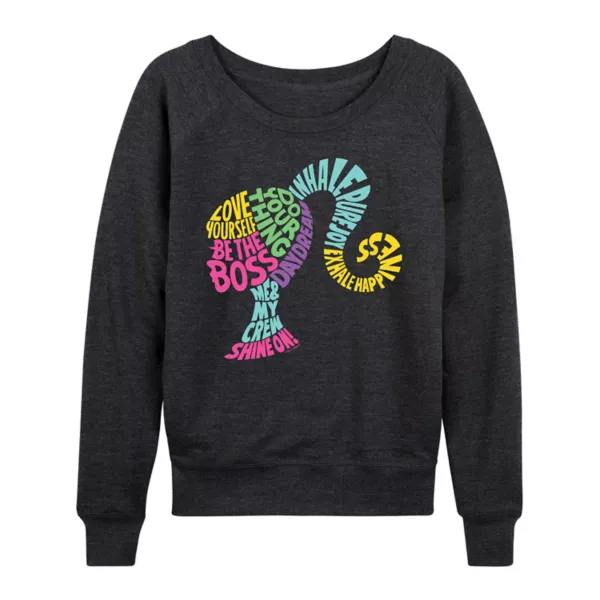 Футболка с длинным рукавом из французского трикотажа с вдохновляющими фразами для женщин Barbie, серый
Футболка с длинным рукавом из французского трикотажа с вдохновляющими фразами для женщин Barbie, серый