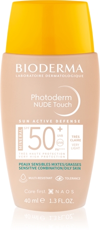 Минеральная жидкость для загара для лица spf 50+ Bioderma Photoderm Nude Touch, Very light 40 ml
Минеральная жидкость для загара для лица spf 50+ Bioderma Photoderm Nude Touch, Very light 40 ml