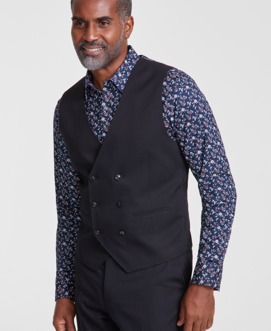 Мужской классический двубортный костюм, однотонный, с отдельным жилетом Tayion Collection, Black
Мужской классический двубортный костюм, однотонный, с отдельным жилетом Tayion Collection, Black