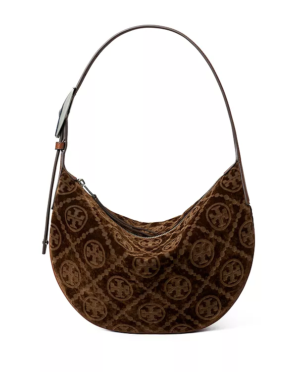 Маленькая ворсистая сумка через плечо с монограммой Т. Tory Burch, коричневый
Маленькая ворсистая сумка через плечо с монограммой Т. Tory Burch, коричневый