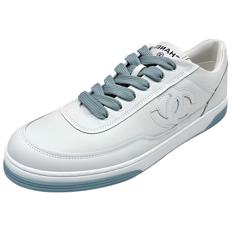 CHANEL Низкие скейтерские кеды мужские бело-синие
CHANEL Низкие скейтерские кеды мужские бело-синие