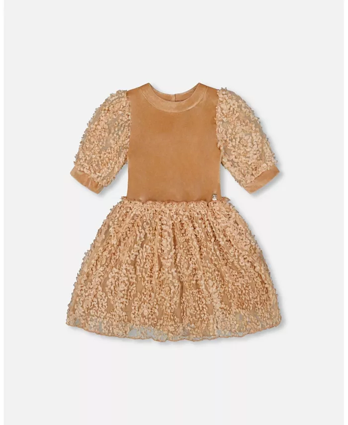 Платье для девочек с рукавами-фонариками, велюром и кружевом, светло-карамельное Deux par Deux, коричневый/бежевый
Платье для девочек с рукавами-фонариками, велюром и кружевом, светло-карамельное Deux par Deux, коричневый/бежевый