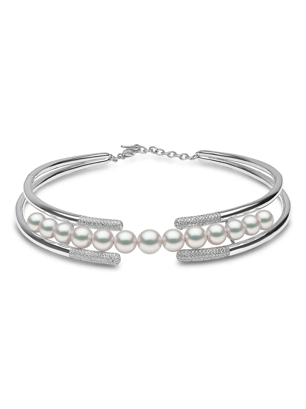 Колье из 18-каратного белого золота с жемчугом Южного моря и бриллиантами Yoko London, серебяный
Колье из 18-каратного белого золота с жемчугом Южного моря и бриллиантами Yoko London, серебяный