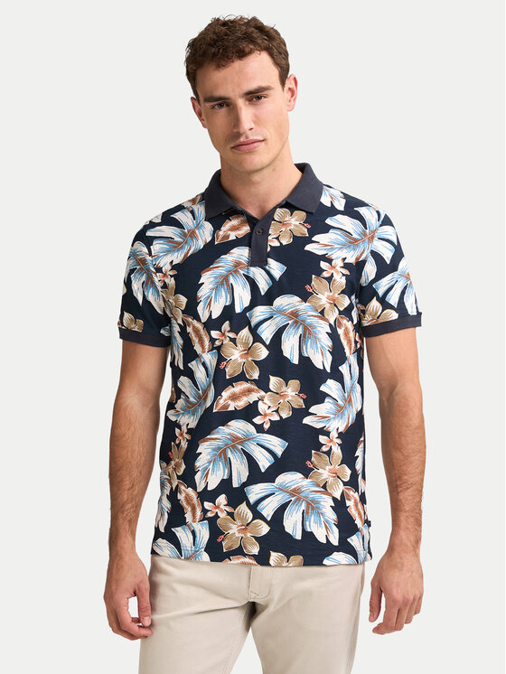 Поло regular fit M-1050-POL908 Petrol Industries, синий 
Поло regular fit M-1050-POL908 Petrol Industries, синий