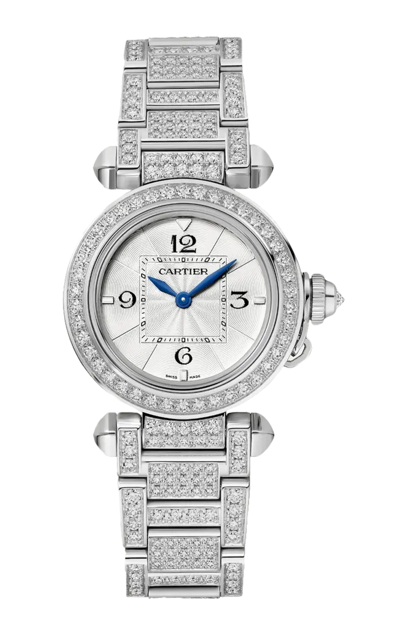 Pasha de cartier, 30 мм, белое золото, бриллианты, кварц - wjpa0019 CARTIER
Pasha de cartier, 30 мм, белое золото, бриллианты, кварц - wjpa0019 CARTIER