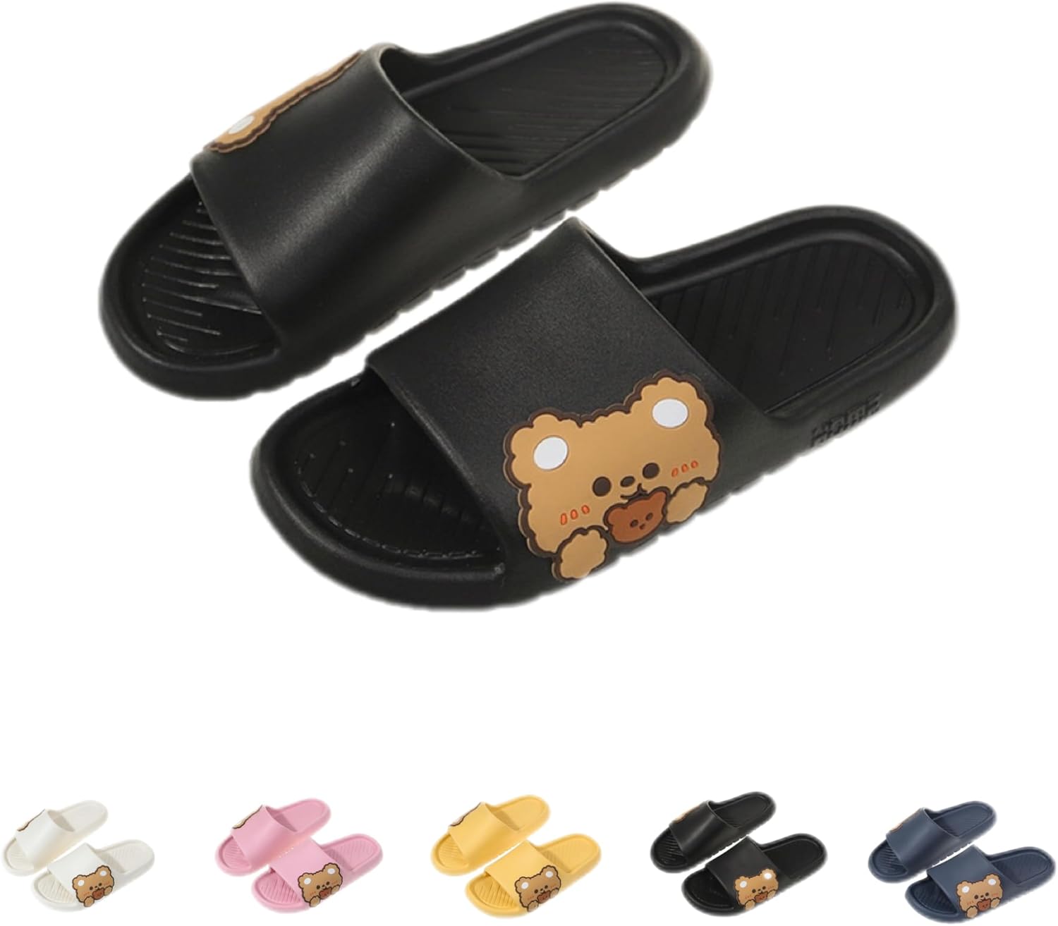 Тапочки NTRUEML Bear для ванной, женские летние домашние тапочки с платформой, милый мультяшный дизайн, для пары, нескользящие, мужские летние тапочки, черный
Тапочки NTRUEML Bear для ванной, женские летние домашние тапочки с платформой, милый мультяшный дизайн, для пары, нескользящие, мужские летние тапочки, черный