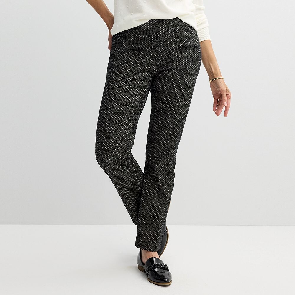 Женские эластичные прямые брюки без застежки Croft & Barrow Effortless, цвет Black Micro Geo
Женские эластичные прямые брюки без застежки Croft & Barrow Effortless, цвет Black Micro Geo