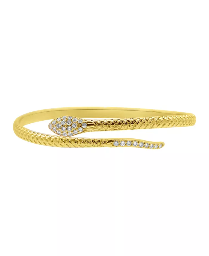 Регулируемый браслет-манжета в форме змеи с кристаллами, покрытый 14-каратным золотом ADORNIA
Регулируемый браслет-манжета в форме змеи с кристаллами, покрытый 14-каратным золотом ADORNIA