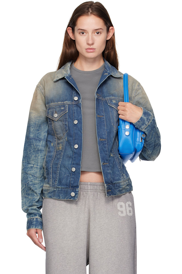 Acne Studios Синяя рваная джинсовая куртка
Acne Studios Синяя рваная джинсовая куртка