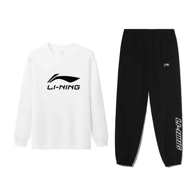 Li-Ning Casual Sportswear Unisex, белый sweatshirt+черный cuffed sports pants
Li-Ning Casual Sportswear Unisex, белый sweatshirt+черный cuffed sports pants