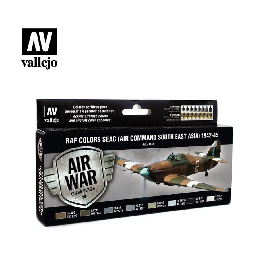 Цвета RAF SEAC (Воздушное командование Юго-Восточной Азии), 1942–1945 гг., Air War Color Series
Цвета RAF SEAC (Воздушное командование Юго-Восточной Азии), 1942–1945 гг., Air War Color Series