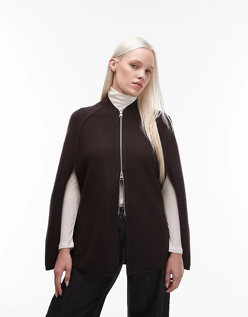 Верхняя накидка ARKET из чистой шерсти на молнии темно-коричневого цвета
Верхняя накидка ARKET из чистой шерсти на молнии темно-коричневого цвета