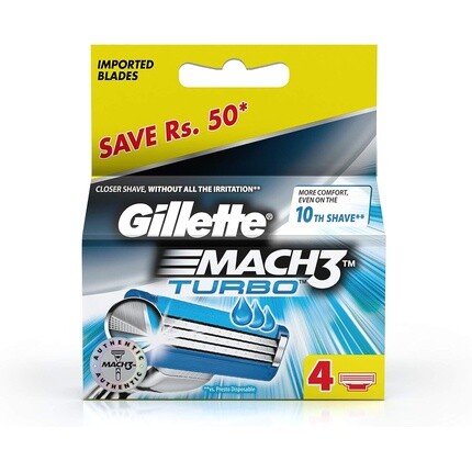 Лезвия системы Mach3 Turbo, Gillette
Лезвия системы Mach3 Turbo, Gillette