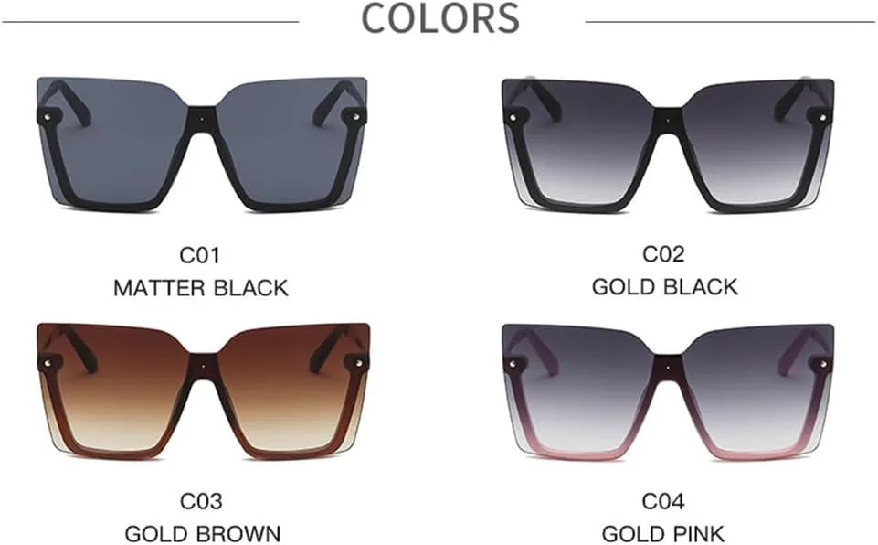 Крупные солнцезащитные очки без оправы с металлическим каркасом UV400 для бега на открытом воздухе и занятий спортом во время путешествий UYPTK, Gold Black
Крупные солнцезащитные очки без оправы с металлическим каркасом UV400 для бега на открытом воздухе и занятий спортом во время путешествий UYPTK, Gold Black