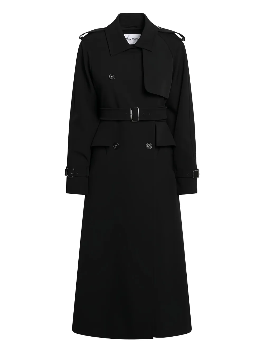 Двубортный тренч с поясом Max Mara, черный
Двубортный тренч с поясом Max Mara, черный