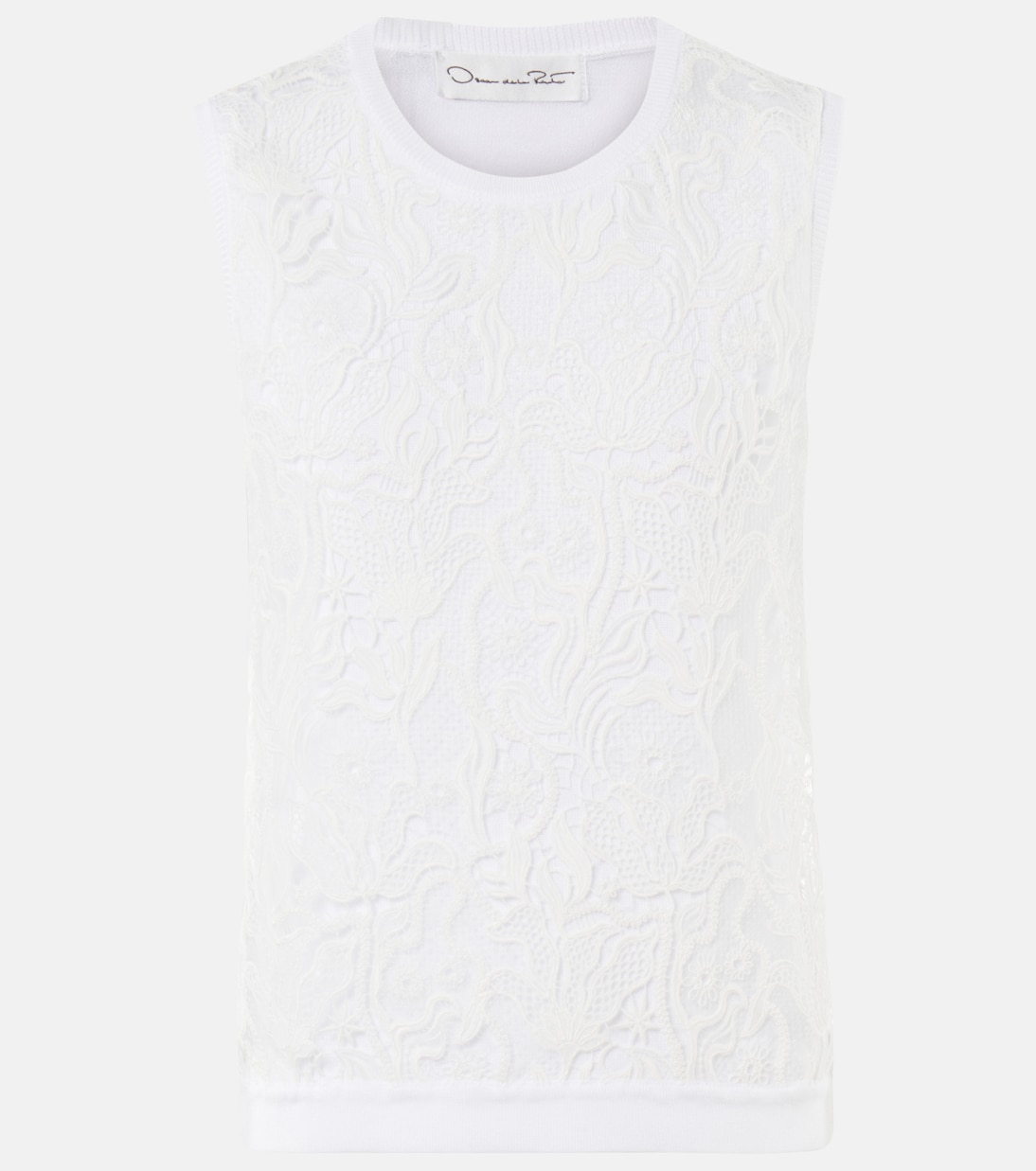 Топ из гипюрового кружева Oscar de la Renta, белый
Топ из гипюрового кружева Oscar de la Renta, белый