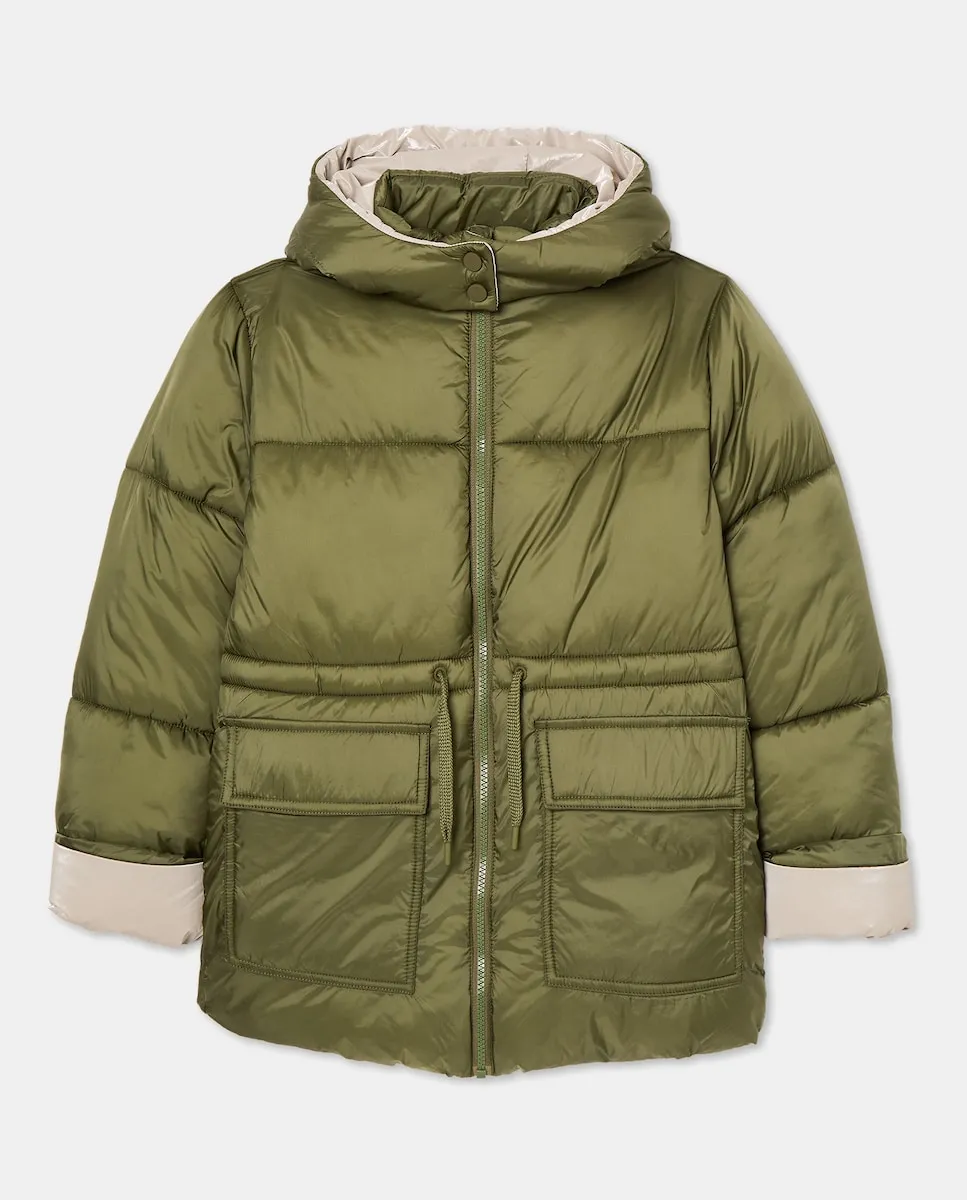 Детская стеганая парка с отворотом на рукаве из ламинированного материала Kids El Corte Inglés, хаки
Детская стеганая парка с отворотом на рукаве из ламинированного материала Kids El Corte Inglés, хаки