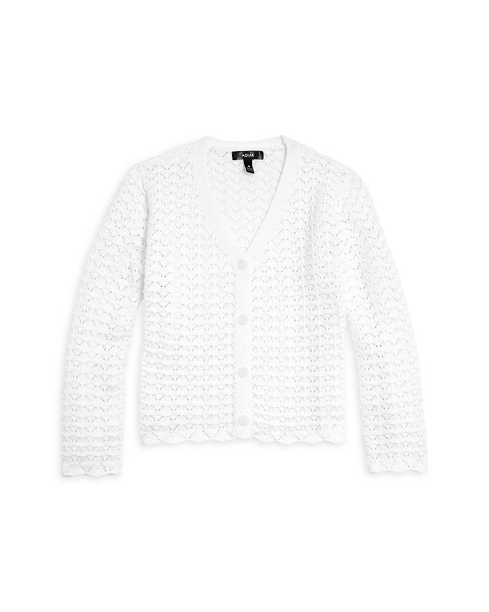 Детский вязаный кардиган - для малышей и детей постарше - Эксклюзив AQUA, белый 
Детский вязаный кардиган - для малышей и детей постарше - Эксклюзив AQUA, белый
